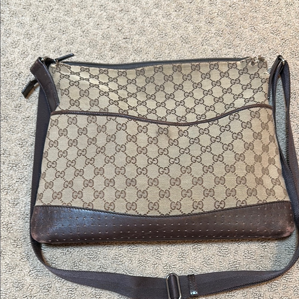 Gucci Brown and Tan Crossbody Bag